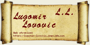 Lugomir Lovović vizit kartica
